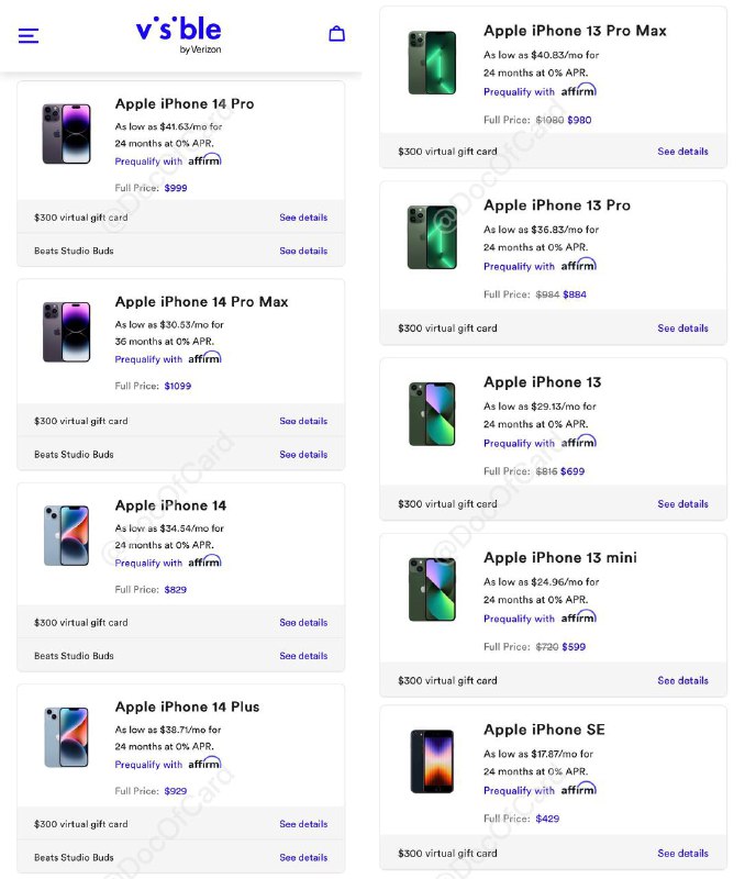 Visible iPhone 返现加码到 $300, iPhone SE 2022 到手 $174 + 税#Visible #Rakuten🆕10/13更新